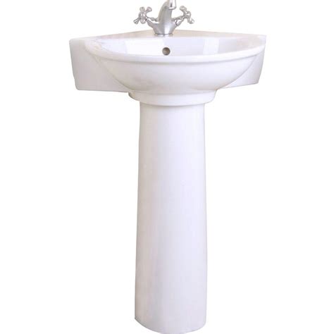 Pegasus Evolution Corner Pedestal Combo Bathroom Sink In