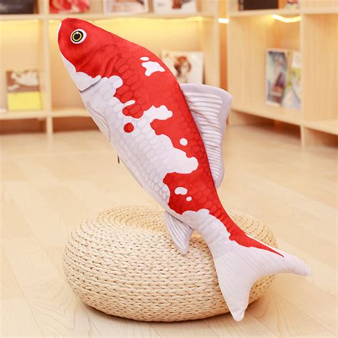 Kcasa Kc Taisho Showa Red White Gibel Carp Golden Koi Fish Stuffed