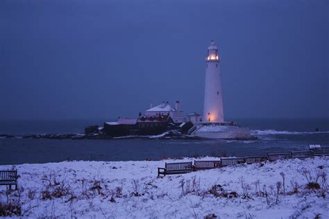St Marys Lighthouse In The Snow 1 Whitley Bay North East O Flickr