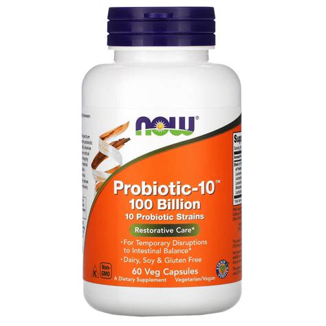 Now Foods Probiotic 10 100 Billion 60 Veg Capsules