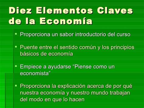 110 Elementos Claves De Economía