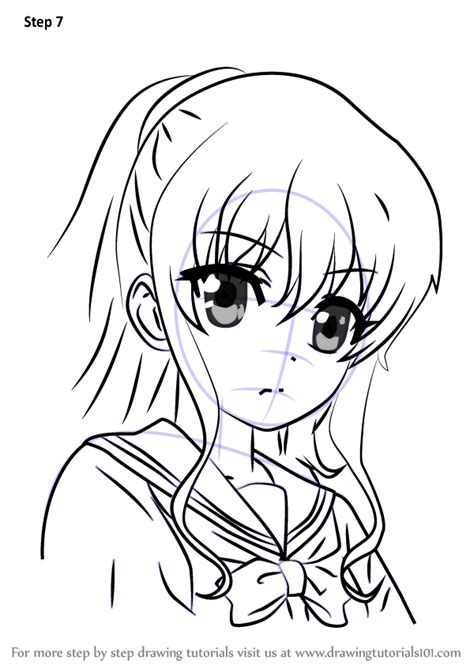 Unexpressive features like the nose are often stylized into a simple line or dot. Learn How to Draw Nao Tomori Face from Charlotte ...