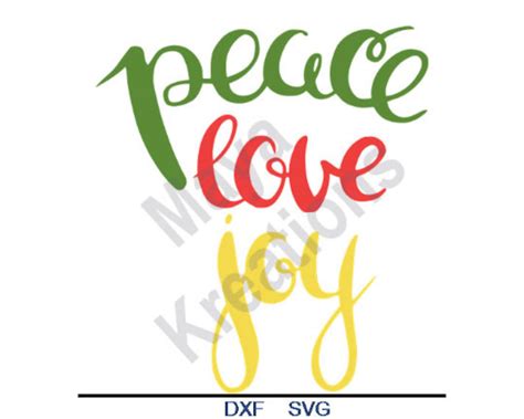Peace Love Joy Svg Peace Svg Love Svg Silhouette Studio Etsy