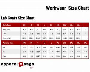 Lab Coat Size Chart Measurements Guide Apparelnbags