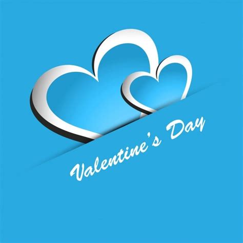 Free Vector Shiny Blue Valentines Day Background