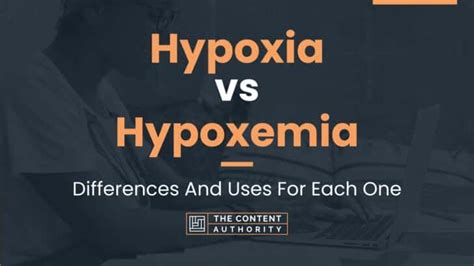 Hypoxia Vs Hypoxemia Differences And Uses For Each One