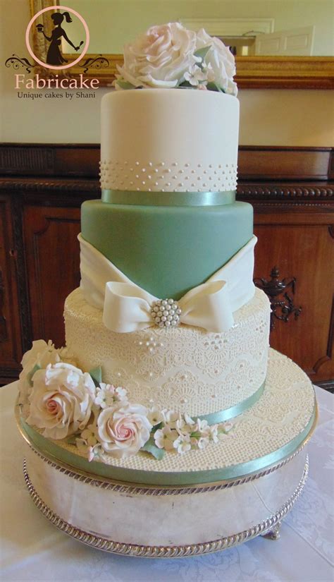 Sage Green Wedding Cake