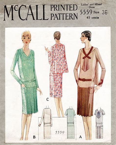 Vintage Sewing Pattern 1920s 20s Flapper Dress Reproduction Etsy