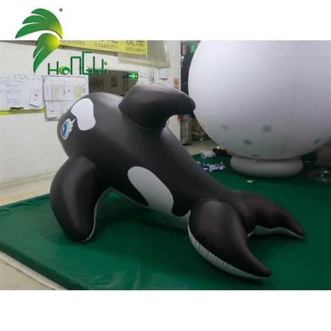 Pvc Riding On Black Inflatable Whale Toy With Sphhongyi Toys