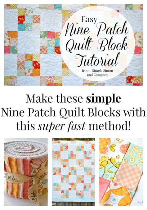An Easy Way To Make A Nine Patch Quilt Block Okits Really A Total