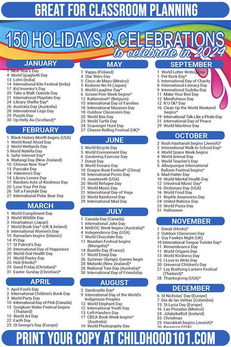 2024 February Calendar With National Holidays And Observances Free