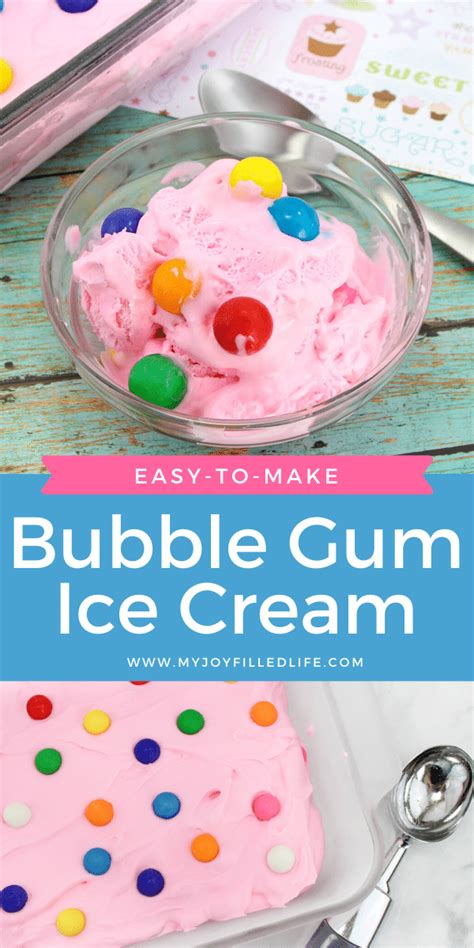 No Churn Bubble Gum Ice Cream