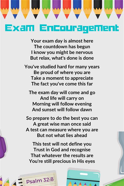Exam Encouragement Motivate Encourage Inspire Exam