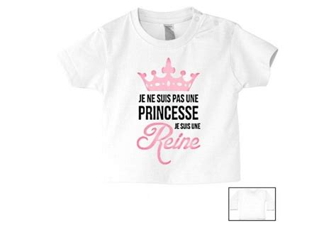 Je Peux Pas Je Suis Une Princesse - Tee-shirt de bébé je ne suis pas une princesse je suis une reine