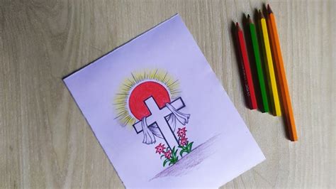 How To Draw A Christian Cross Easy Drawing For Beginners Youtube