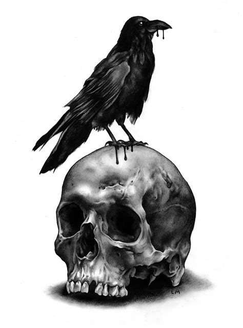 Skull And Raven Tattoo Ideas