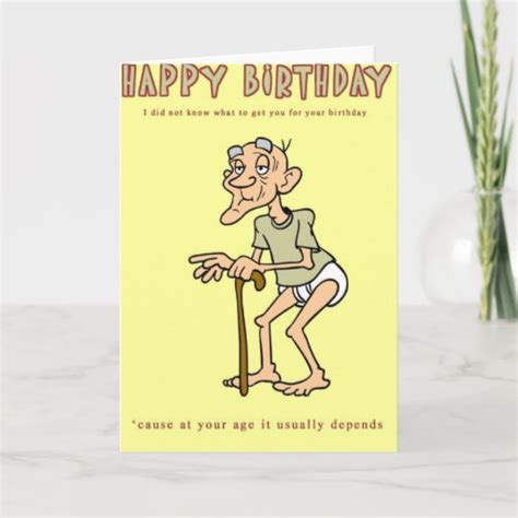 Unique ways to say happy birthday, old man. Funny Birthday Card: Old man in diapers Card | Zazzle.ca