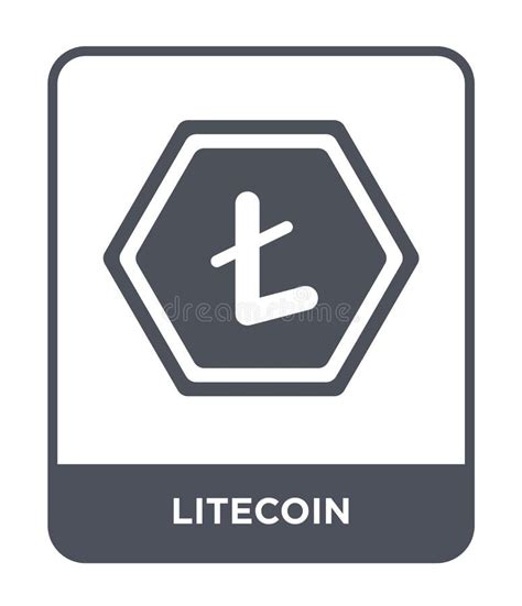 Litecoin Icon In Trendy Design Style Litecoin Icon Isolated On White
