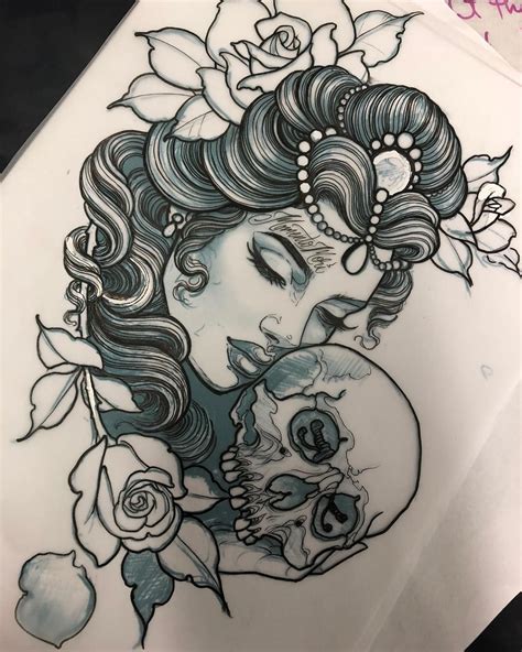 For Kelly Girl Face Tattoo Traditional Tattoo Woman Face Tattoos