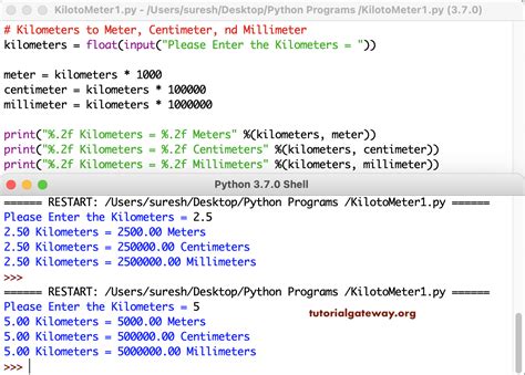 Python Program To Convert Kilometers To Meters Centimeters And Millimeters