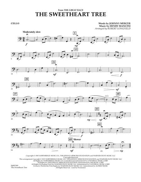 The Sweetheart Tree Cello By Henry Mancini Henry Mancini Digital Sheet Music For String