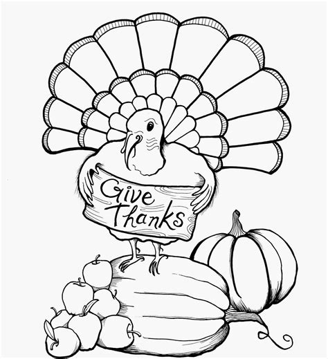 Easy Thanksgiving Coloring Page - 165+ Popular SVG Design