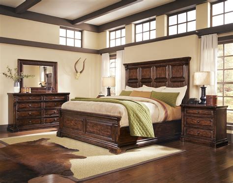 Whiskey Oak Rustic Inspired Wooden Panel Bedroom Set 205000