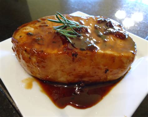 Pork loin chops, seasoned with paprika, sage, thyme and spices then lightly pan fried and served with homemade applesauce. Menu Musings of a Modern American Mom: Center Cut Pork Loin Chops with Rosemary Apricot Reduction