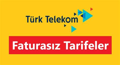 Türk Telekom Faturasız Tarifeler Güncel Paketler 2023 Trcep