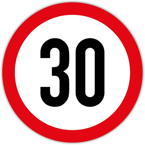 Do Osiągnięcia Prędkości 100 Km - Znak B-33: Ograniczenie prędkości do 30 km/h SODA druk • DRUKARNIA