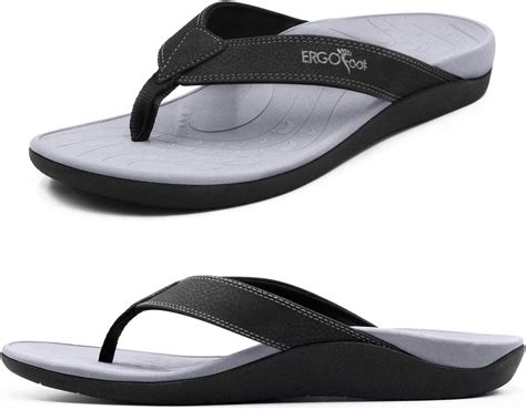 Amazon Com Ergofoot Orthotic Flip Flops Stylish Thong Sandals Ultra