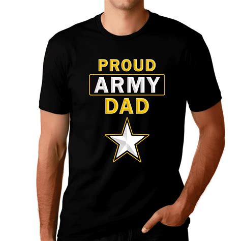 Mens Proud Army Dad Premium Vintage Us Army Dad Shirt Fathers Day