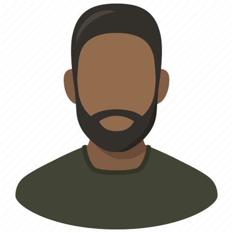 African Avatar Beard Man Profile User Icon