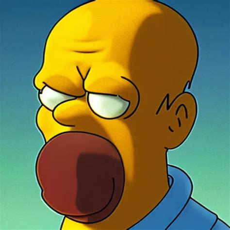 Krea Realistic Photo Of Homer Simpson Of Flesh And Blood