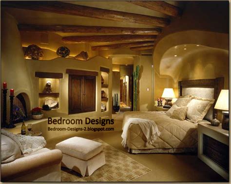 Rustic Master Bedroom Design Idea With Wood Ceiling Panels