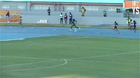bahamas u17 400m girls b finals carifta trials and national high school championships youtube