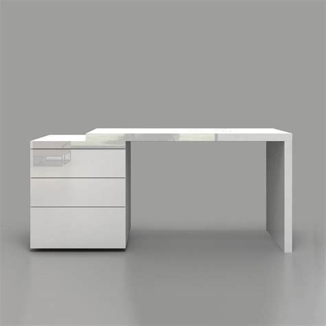 Nest Office Desk High Gloss White Lacquer Casabianca Touch Of