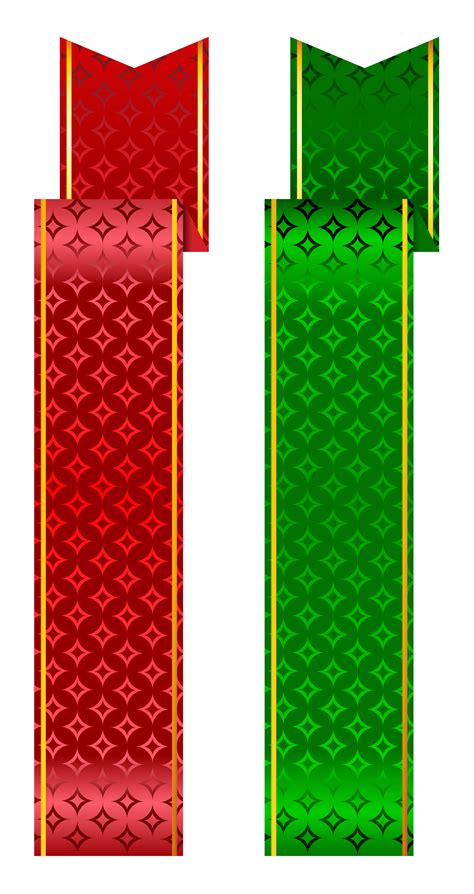 Green And Red Banner Set Png Clipart Geometric Pattern Art Clip Art