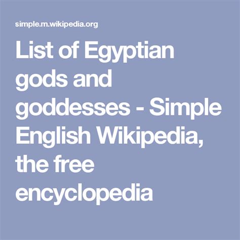 List Of Egyptian Gods And Goddesses Simple English Wikipedia The