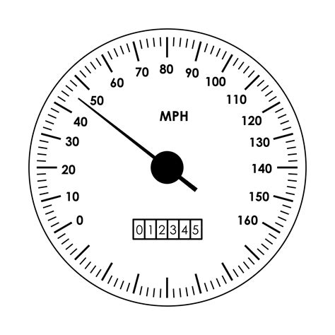 Car Speedometer Tachometer Vector Illustration Speed Panel With Dial