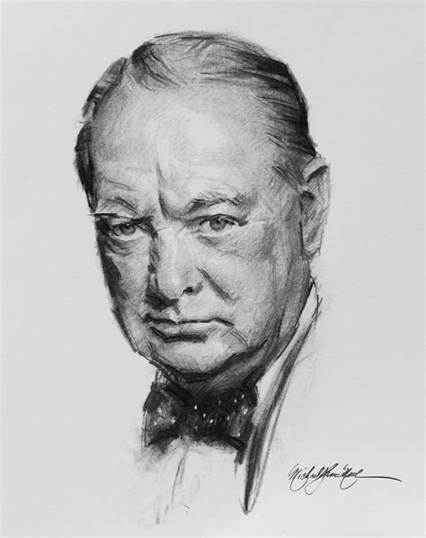 Winston Churchill Sketch At Explore Collection Of