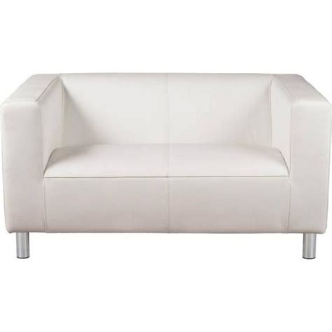Duo White 2 Seater Leather Sofa Creative Output