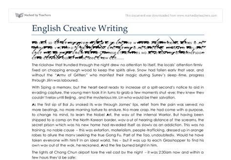 Gcse English Creative Writing Creative Writing