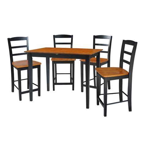 32x48 Counter Height Table With Four Emily Stools Black Cherry