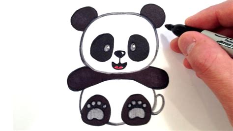 how to draw a cute panda bear youtube