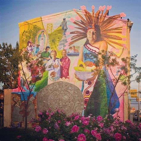 Fuego Nuevo 2006 By Cesar Viveros Herrera This Mural Can Be Seen At