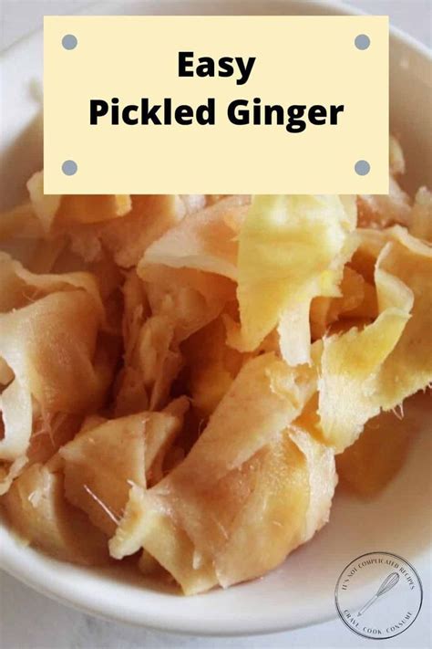 Easy Pickled Ginger Gari Its Not Complicated Recipes Ginger Recipes Pickled Ginger