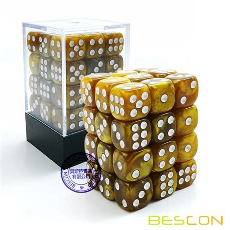 Bescon 12mm 6 Sided Dice 36 In Brick Box 12mm Six Sided Die 36 Block