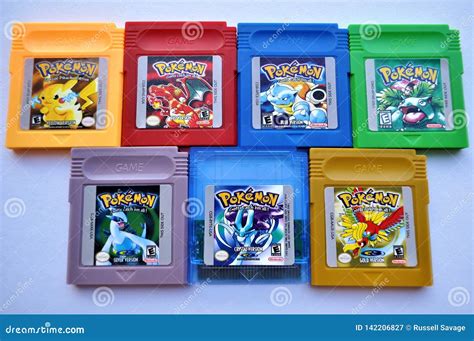 Pokemon Complete Gba Collection Games Editorial Photography Image Of
