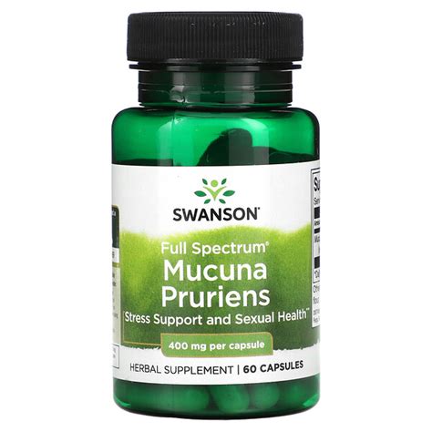 Swanson Mucuna Pruriens De Espectro Completo Mg C Psulas